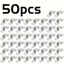 50pcs Stainless Steel Pipe Clamps, M12 Rigid 1/2  Two-Hole U Bracket, Metal Cable Pipe Strap, 0.47  Width HeavyDuty Fixing Clamp