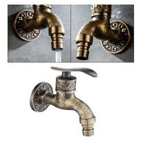 Zinc Alloy Laundry Bathroom Washing Machine Faucet Mop Pond Bibcock Wall Mounted Single Cold Water Tap bronza