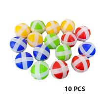10pcs Montessori Dart Board Sticky Ball 3.4cm Parent-Child Interactive Toy Relaxing Throw and Catch Game Toy Dart Target Plate