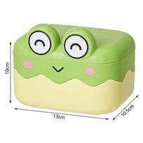 Frog Shaped Soap Dish with Drain Design, Breathable PP Plastic Bathroom Holder, Anti-slip Creative Animal Ornament for Shower