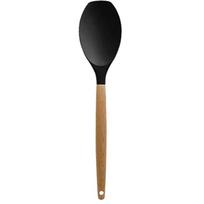 1Pc Wood Handle Pot Silica Gel Scoop Salad Agitator Scoop Cooking Silica Gel Pot Scoop Home Cooking Kitchen Utensils