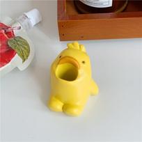 Animal Shape Toothbrush Holder Non-Slip Base Cute Corgi Shark Toothbrush Storage Stand Multi-Functional Resin