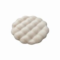 Puppy Nest Mat Warm Cat Plush Nest Fleece Non-Slip Dog Sleeping Pad Soft Round Pet Cushion for Cats and Dogs (Beige,40cm-15.75in)