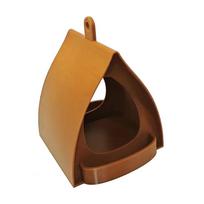 Large Capacity Hanging Bird Feeder Rain-Resistant Roof Plastic Bird Feeding Station Hut Shape Top Hook Birdhouse Porch