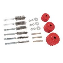 21Pcs Long Lasting Stainless Steel Tube Brush Wire Bristle Durable Wire Brush Round Sturdy Cleaning Tool Pipe Cleaning