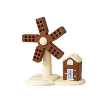 3 IN 1 Windmill Insulation Pad Heat-Resistant Anti Scalding Heatproof Trivet Non-Slip Stable Place Mat Home Kitchen (Coffee,18.5-14.5-20.7 cm)