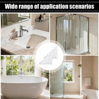 Shower Splash Guard For Tub Transparent Adhesive Shelf Clear Bathtub Water Guards For Corner Hotel Bathing Time Sink Corner Dorm China Mainland