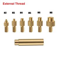 1Set Universal 936 T12 Soldering Iron Tip Brass M2-M8 Heat Insert Nut Tip with Adapter Hot Nut Internal/External Thread Head