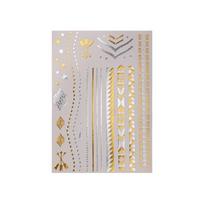 Mehndi Stickers Bronzing Henna Tattoo Stickers India Flower Totem Star Moon Gold Henna Tattoo Decals Butterfly Snake Fake Tattoo