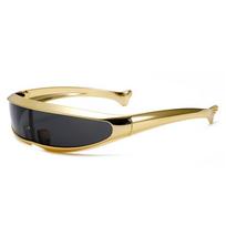 Cool Electroplated Women Eyeglass One-piece Mirror Punk Steampunk Sunglasses Goggles Hip Hop Y2K Shades Men