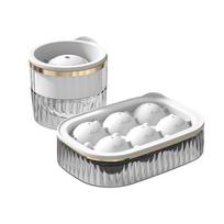 2PCS Silicone Bar Ice Ball Maker Anti Odor Trans Dust Lid Refrigerator Ice Ball Mold Non-stick Leak-proof Ice Sphere Mold Pub balta