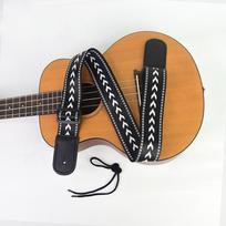 Mayan Ethnic Style Ukulele Strap Durable Adjustable Guitar Strap Clip-on Hawaii Guitar Belt Sling Instrument Guitar Accessories