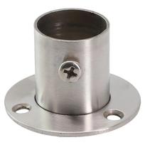 Dependable Stainless Steel Wardrobe Rail Support Tube Stand Closet Bar Socket End 19mm 22mm 25mm 32mm Diameter