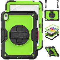 for iPad 10th Generation Case 10.9 Inch , Military Grade Shockproof Protector Silicone Cover Pencil Holder+Handle Shoulder Strap iPad 10th 10.9 2022