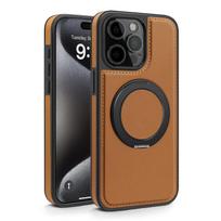 Luxury Magnetic Metal Stitching Leather Case For iPhone 17 Air 16E 16 Pro Max 15 14 Plus 13 12 Pro Max 360 Stand Phone Cover iPhone 16 Pro ruda