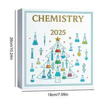 2025 Christmas Chemistry Advent 2D Acrylic Seasonal Decor 24 Days Advent Countdown Calendar Ornaments for Home Decorators Front 24pcs