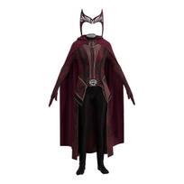 Cosplay Kostiumas WandaVision Tas pats Drabužis Raudona Juostelė/Spausdinimas Pieno Šilko Audinys Įvairūs Dydžiai 120cm tamsiai raudona spalva