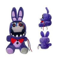 FNAF Nušiuręs Violetinis Zuikutis Pliušiniai Žaislai, 20cm FNAF Security Breach Bonnie Lėlė, Kolekciniai Košmariški Freddy Pliušiniai Žaislai Vaikams
