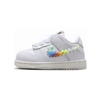 (TD) Nike Dunk Low SE 'Rainbow Lace Swoosh White' Baby FQ1924-100 EU 23.5