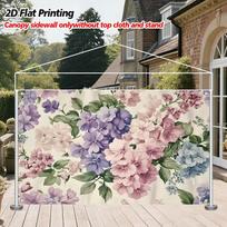 2D Elegant Floral Gazebo Side Wall for Trade Show & Market 47.2x31.5inch/120*80cm