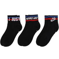 Nike Athleisure Casual Sports Breathable Mid Tops Socks Couple Style 3 Pairs Black Unisex DA2612-010 M
