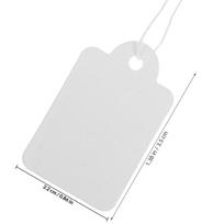 200Pcs White Writable Jewelry Hang Tags with Pre-Strung String for Retail Display Pricing Labeling Clothing Shoes Artwork