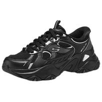 Skechers DLites 5.0 Panda Shoes Slip-On Comfortable Versatile Height Increasing Low-Top Dad Shoes Women sneaker Black 150526-BKSL 37