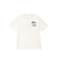 adidas neo SS22 Shoe Alphabet Printing Round Neck Short Sleeve Couple Style Beige Men's HS8851 XS