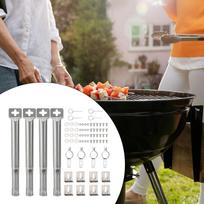 Steel BBQ Burner Tube Air Supply Control Grill Pipe Replacement Mounting Bracket Gas Grill Accessory for Home Barbecue