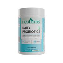 Neuherbs Daily Probiotics 30 Billion CFU Digestive Support Capsules for Bloating Relief and Immune Health 60 Count