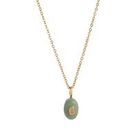 Trendy Titanium Steel Waterdrop Birthstone Charms Pendant Necklace Gemstone DIY Jewelry Gift