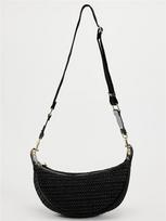 Chic Women Woven Dumpling Bag Casual Shoulder Underarm Crossbody Purse