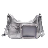 Lovely Japanese Style Transparent Itabag Harajuku Pvc JK Shoulder Bag Casual Y2k Lolita Handbag Girls sidabras