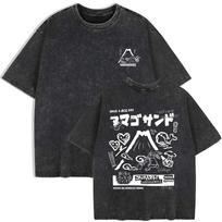 benber vintage Volcano Rabbit Harajuku Prints Washed TShirts Womens Cotton Short Sleeve Tops Casual ONeck Oversize T Shirt Clothes S