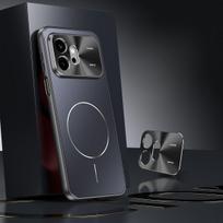 Dėklas Honor 600 600 Pro, Aukštos klasės prabangus metalinis objektyvas, Neslystantis, Atsparus pirštų atspaudams, Magnetinis dangtelis, Honor600, Atsparus vibracijai, Funda Honor 600 juoda