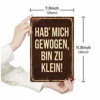 Planetjuice Vintage German Quote Metal Wall Art Humorous Office Bar Home Decor Tin Sign (as the picture,20x30)