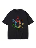 Math Journey Sheerios T-Shirt Casual Short Sleeve Wounisex's T-Shirt Vintage Hip Hop T-Shirt Streetwear Wounisex Clothing Aesthetic S