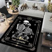 Moon Lunar Satanic Skull Carpet Area Rug Mat Door Floor Bedroom Living Room Kitchen Lobby Hallway Entrance Mats Rugs Home Decor 40x60cm