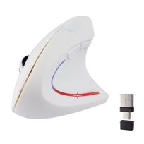 Vertical Wireless Mouse, Type-C & USB-A Compatible, Large Size, Ergonomic, Vertical Design, Optical, 6 Buttons, Right-Handed, with LED Light,