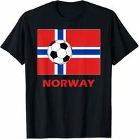 Norway Norge Futbol Soccer T-Shirt S įvairiaspalvis