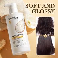 500ml Rice Conditioner Deeply Repairs Damaged Hair, Controls Oil Moisturizes, Leaves Hair Volumizing, Smooth, Shiny, And Elastic