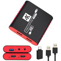 Capture card with USB 3.0 & YUY2 support, 1080P 60FPS video recording capability, compatible with game consoles such as SwitchPS5PS4XboxWiiU, 4K30Hz