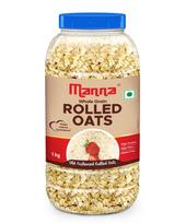 Manna Avižiniai dribsniai 1kg | Be glitimo | Senoviški avižiniai dribsniai | Tinka sergantiems diabetu | 100% Pilno grūdo 1kg (Pakuotėje 1 vnt) beige