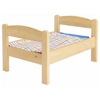 IKEA DUKTIG 20167838 Doll Bed with Bed Linen Set, Pine Wood, Multicolor