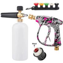 High Performance Graffiti Car Wash Gun, Foam Cannon, 5 Nozzles & Lavor Quick Adapter for Efficient Vehicle Cleaning & Maintenanc