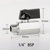 High pressure corrosion resistant 1/4 BPS ball valve without air leakage for automotive repair & decoration & automation industy