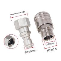 3/8 self-locking quick insertion 304 stainless steel quick connector bearing anti winding M22 Green Field Yili conversion quick