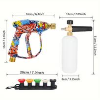 M22-14 Compatible Painted Foam Gun Set - Colorful Design, Professional Tool for Vehicle Exterior Washing