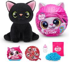 Pets Alive Cat Kitten (Black Cat) Plush Toy - Meows [Item]
