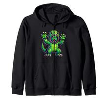 Dinosaur Costume with Cactus - Halloween Cosplay T-Rex Zip Hoodie